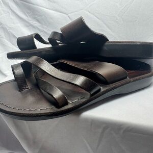 Exodus Jerusalem Sandals brown leather size 44